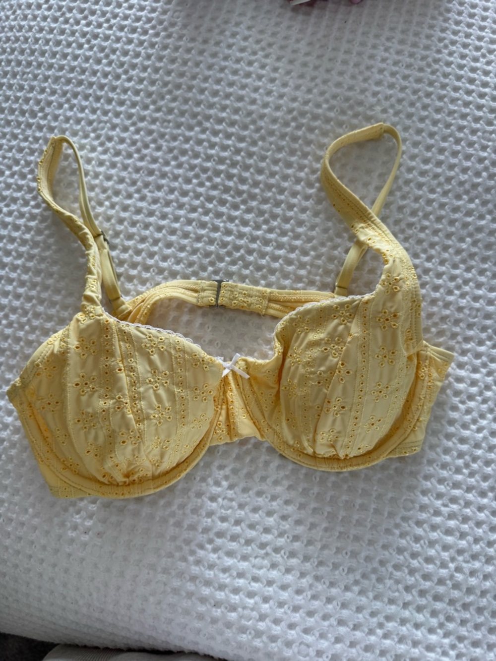 wild fable Yellow Eyelet Underwire Bikini Top